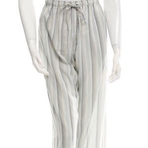 Eskandar elegant striped wide-leg trouser pants, 0